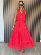 Amor Mio Eyelet Top and Skirt Seto