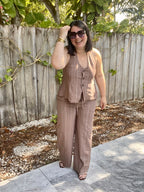 Style Meets Confidence Vest Top and Pants Set