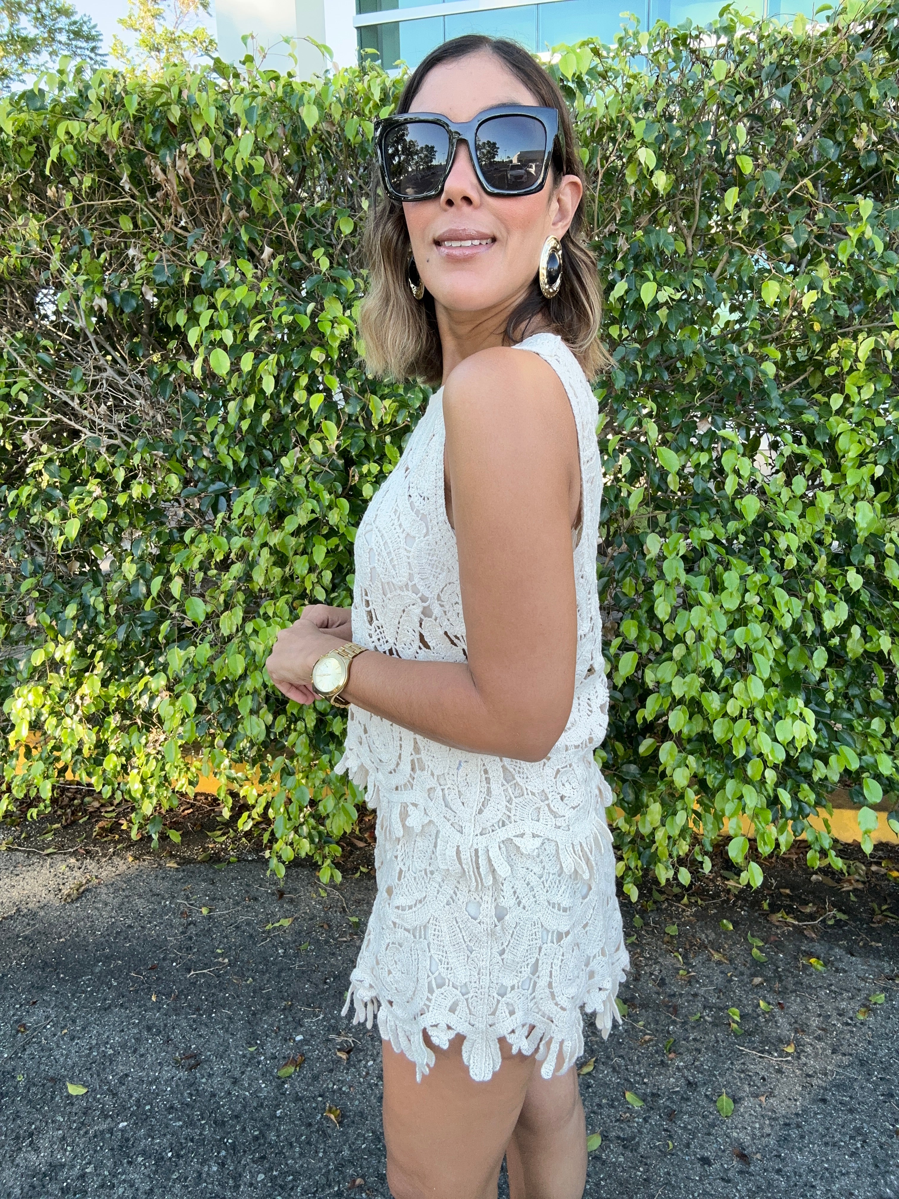 Escape Plan Crochet Top and Shorts Set