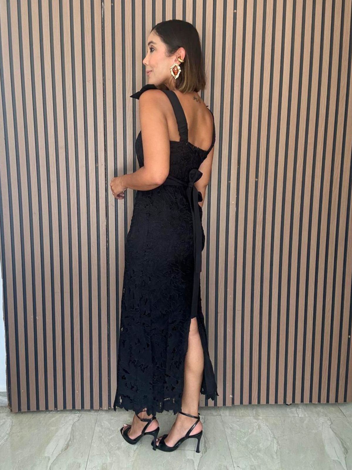 She’s the Moment Lace Midi Dress