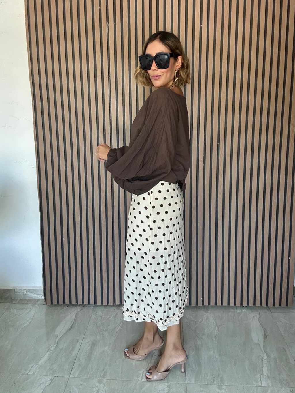 The Dot Situation Midi Skirt