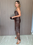 Modern Day Glam Asymmetric Slip Gown