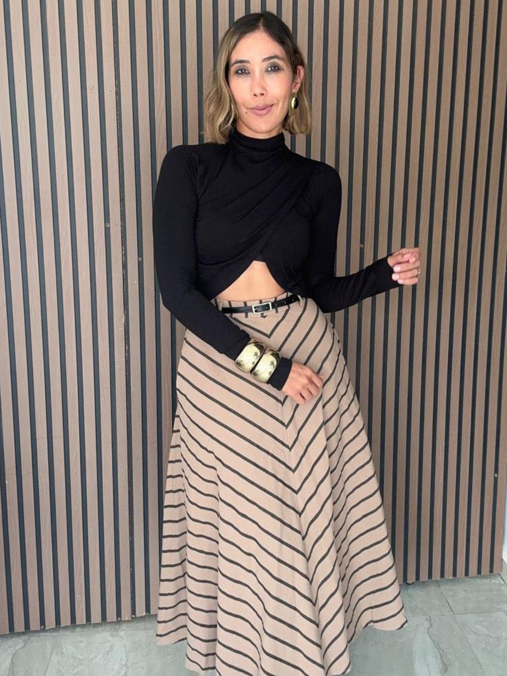 Juno Cutout Turtleneck Top