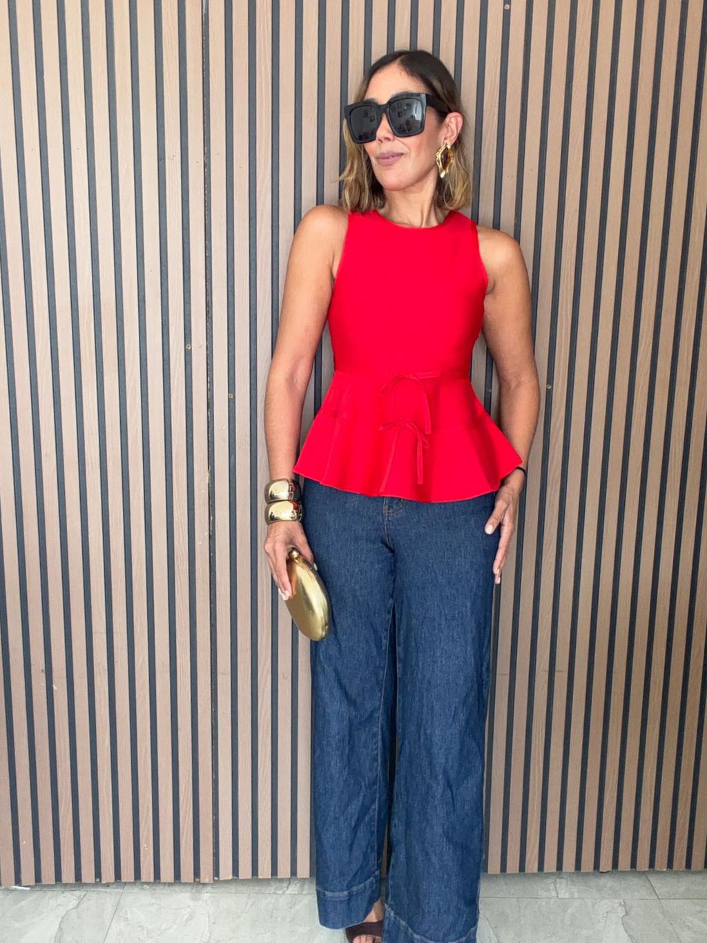 All Tied Up in Love Peplum Top