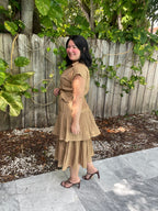 The Intentional Style Midi Dress W/buckle Belt