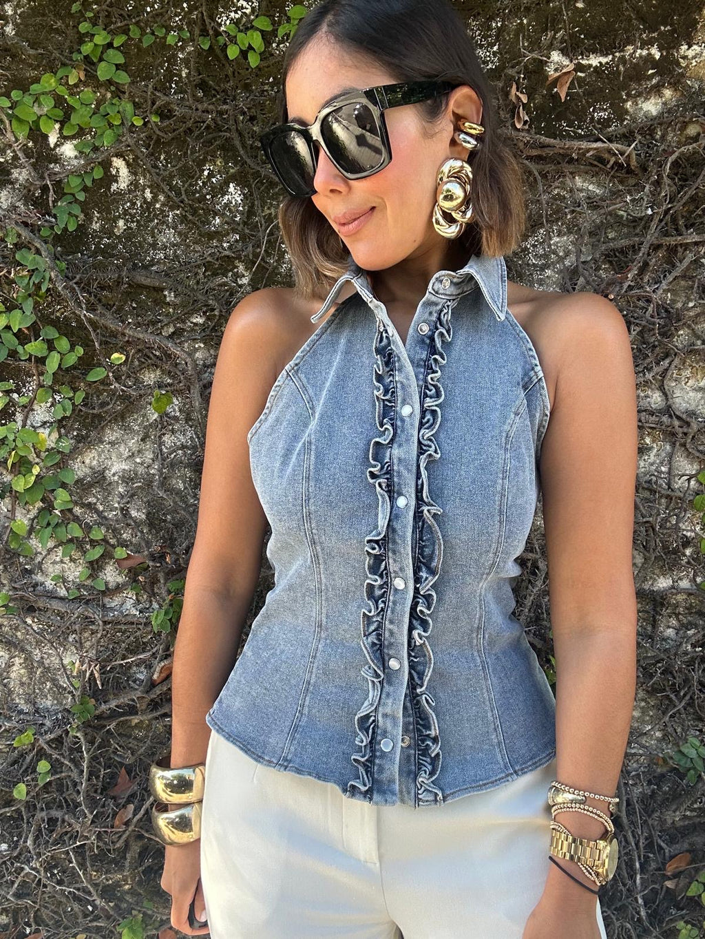 The Defined & Desired Denim Top