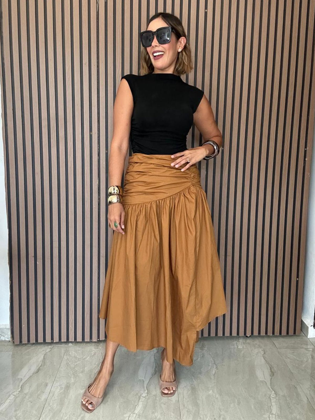 The Draped Perspective Skirt