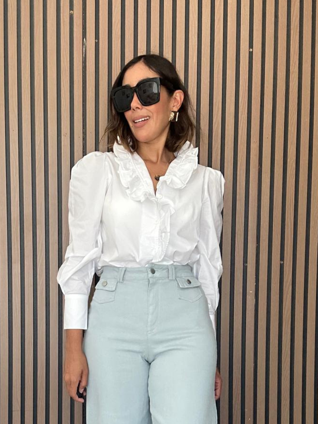 Mirela Ruffle Long Sleeve Top