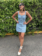 Denim, But Make It Sweet Mini Dress