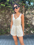 Heaven Sent Lace Trim Foldover Romper