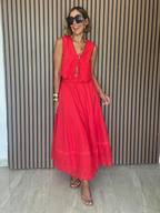 Amor Mio Eyelet Top and Skirt Seto