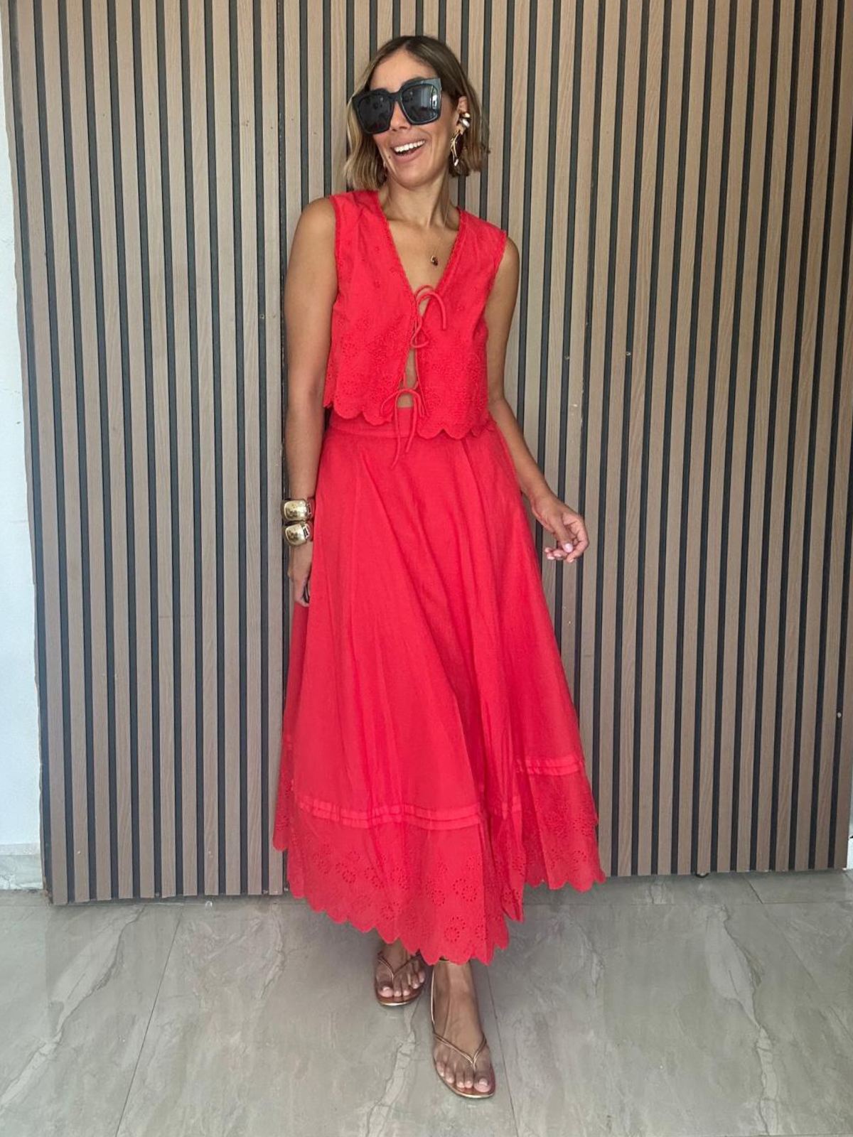 Amor Mio Eyelet Top and Skirt Seto