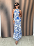 Nancy Open Cross Back Maxi Dress