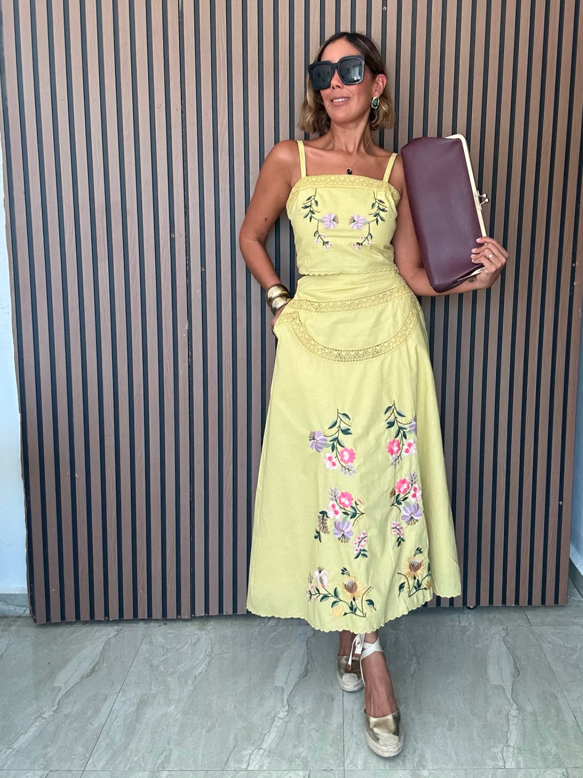 The Weekend in Provence Top & Skirt Set