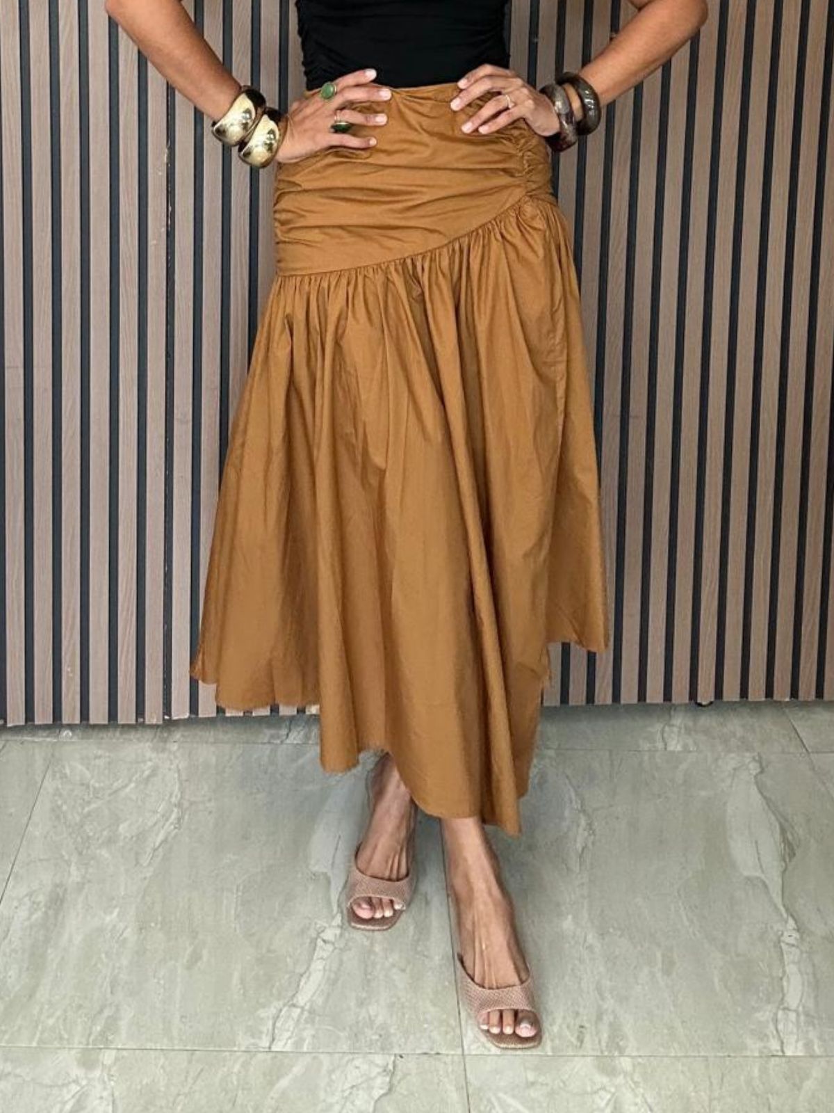 The Draped Perspective Skirt