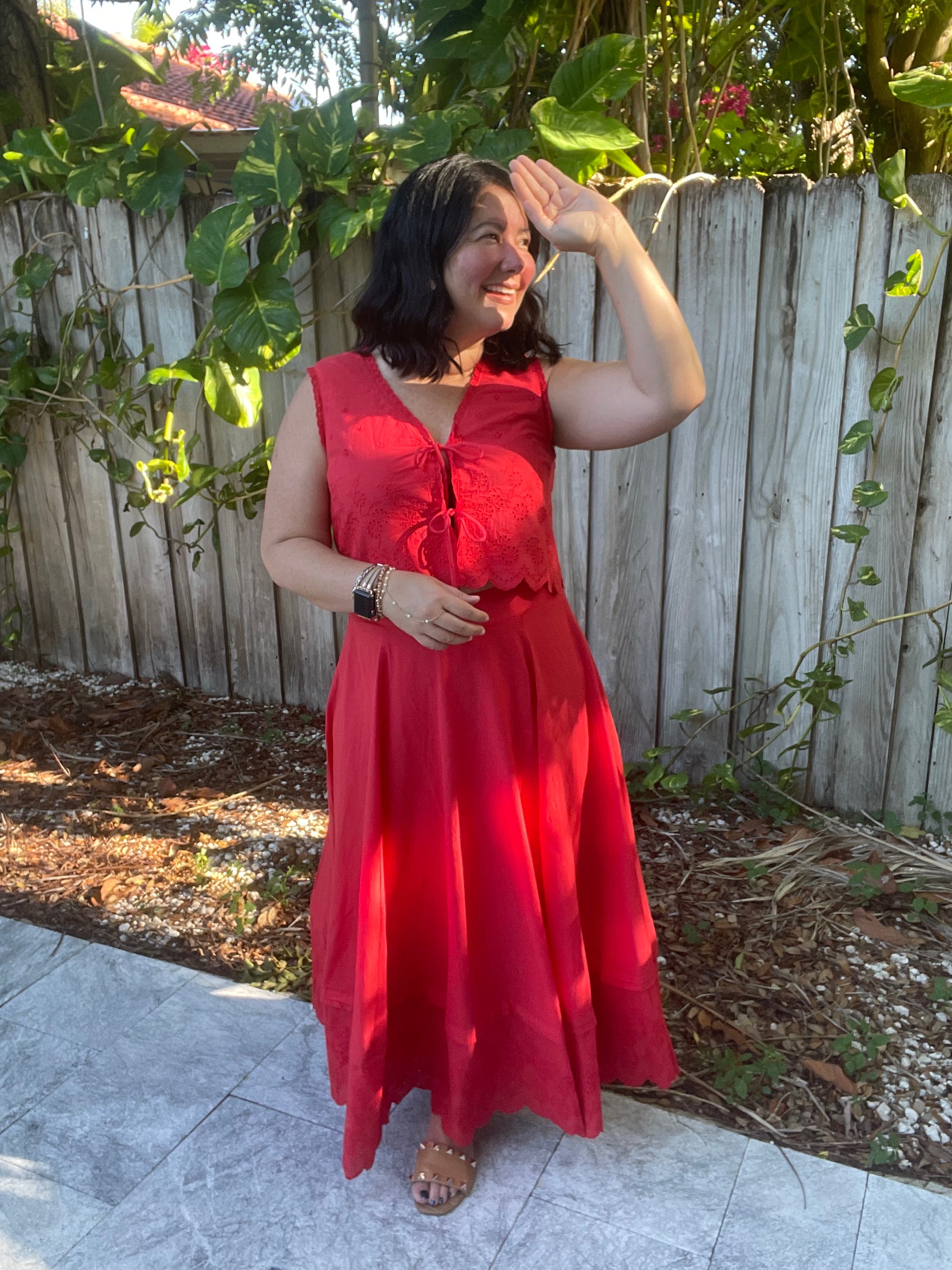 Amor Mio Eyelet Top and Skirt Seto