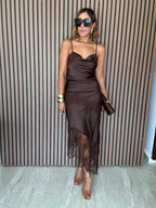 Modern Day Glam Asymmetric Slip Gown