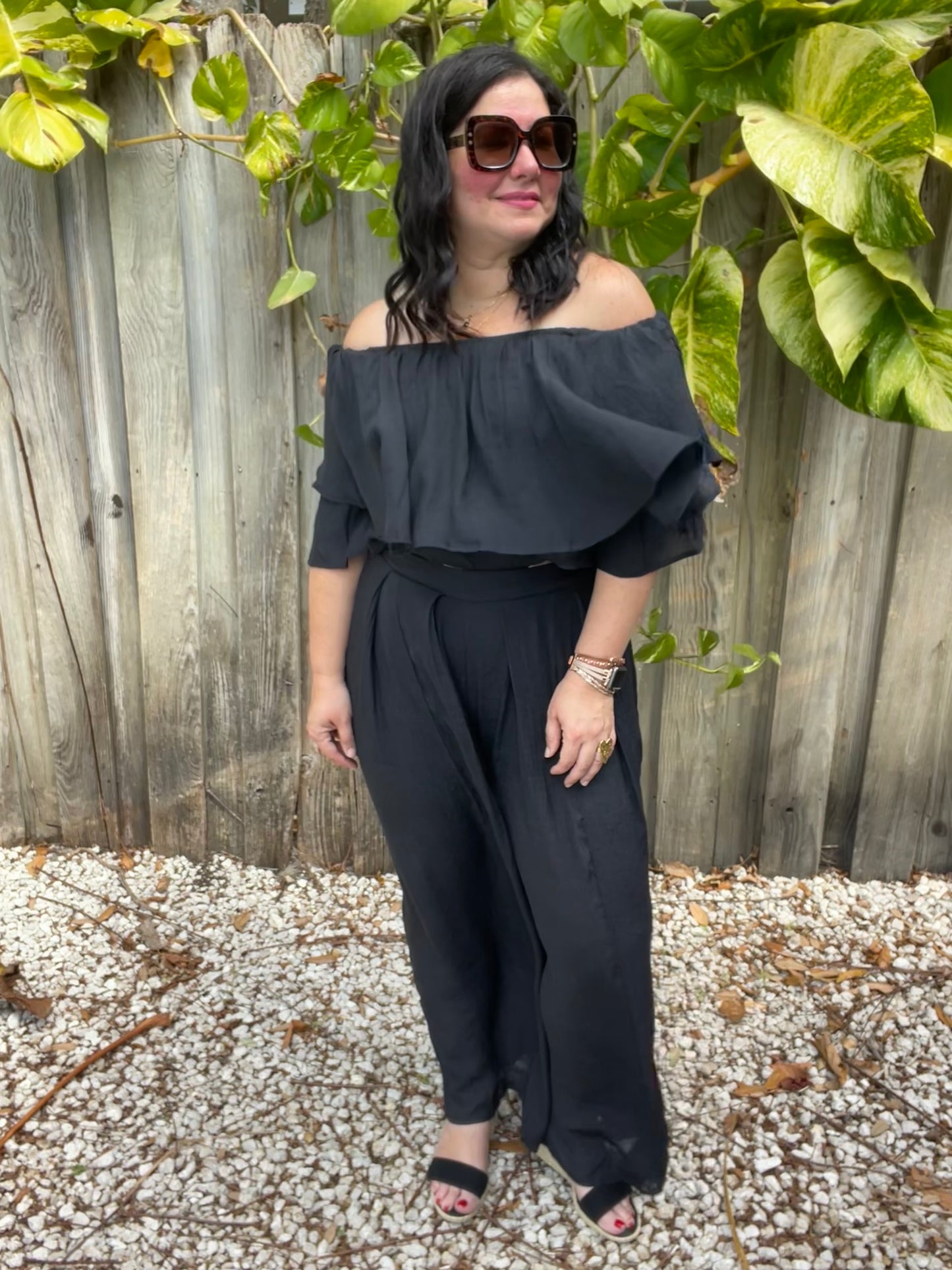 The Star Of The Evening Off Shoulder Blouse And Pants Set
