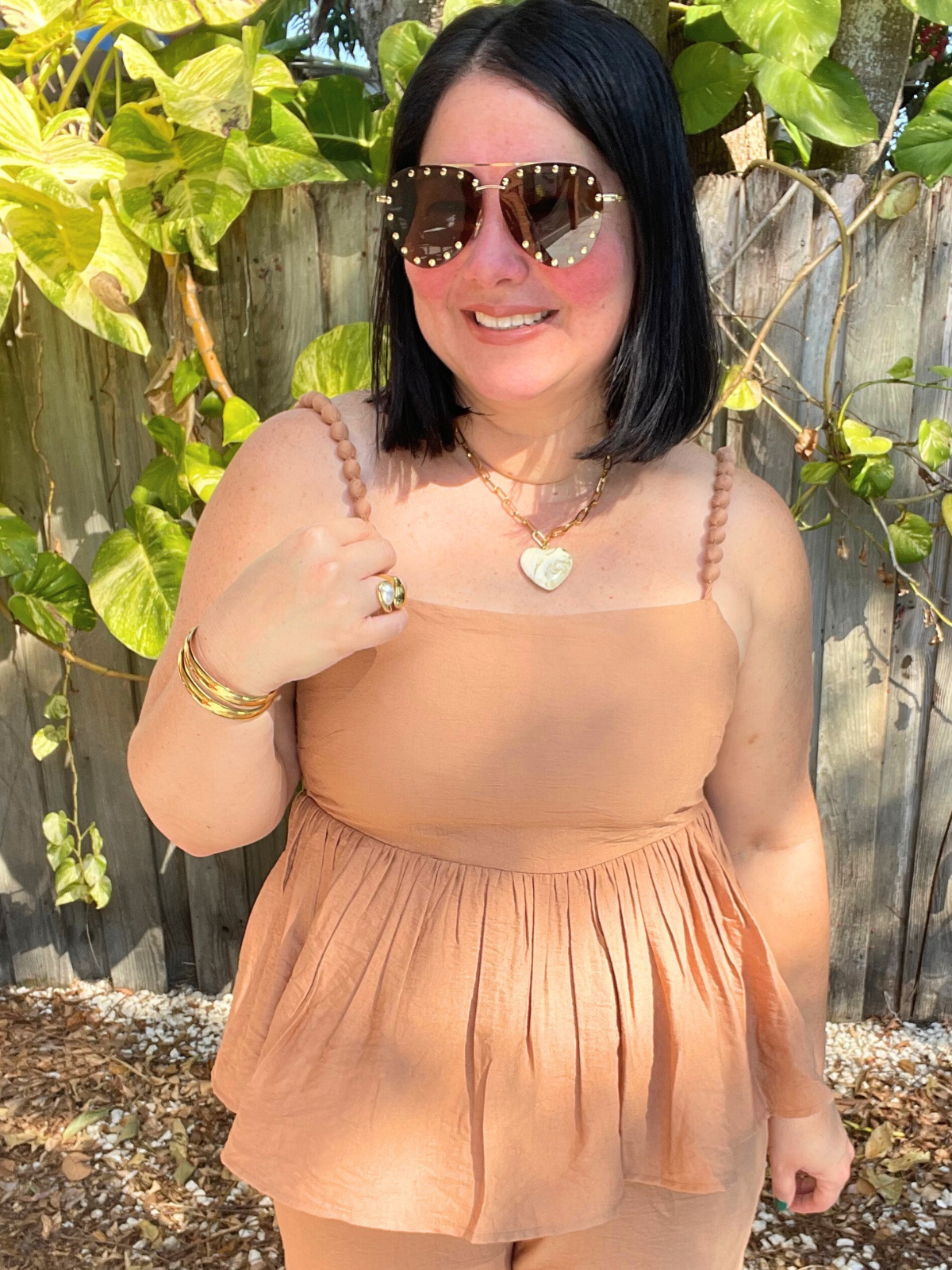 Brunch to Toasts Peplum Top & Wide Leg Pant Set