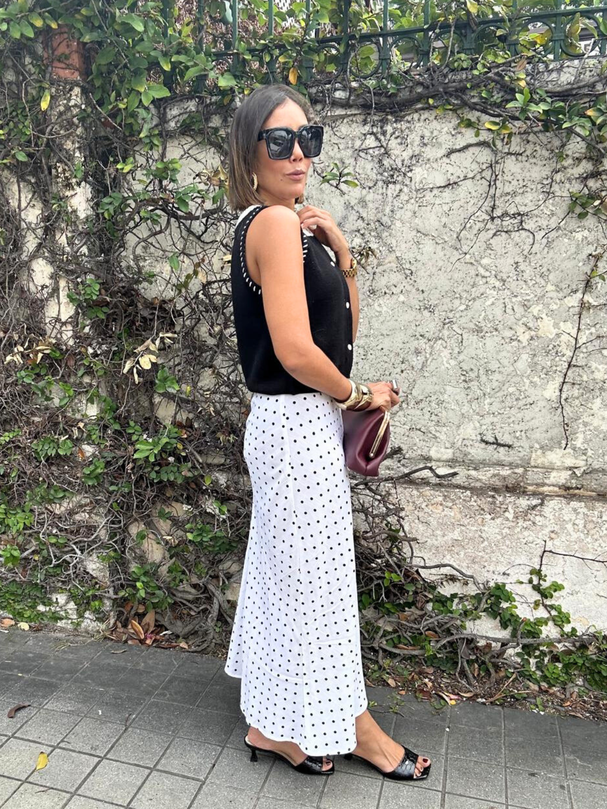 Dot by Dot Elegance Midi Skirt