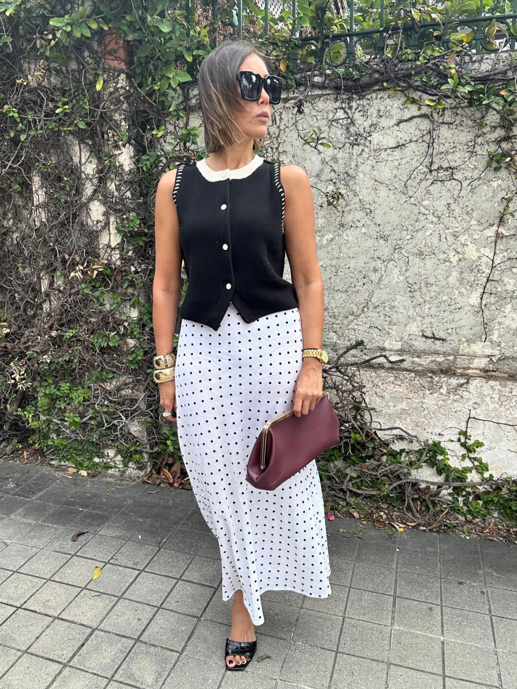 Dot by Dot Elegance Midi Skirt