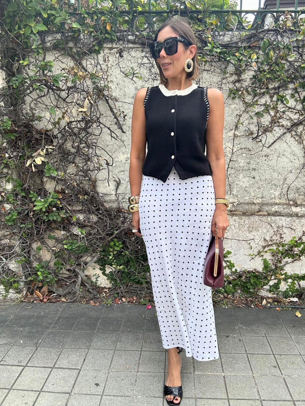 Dot by Dot Elegance Midi Skirt