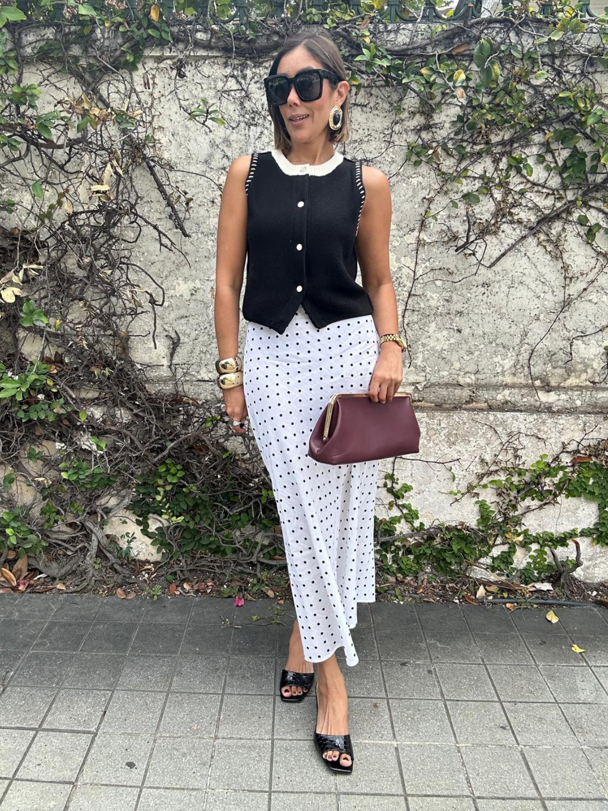 Dot by Dot Elegance Midi Skirt