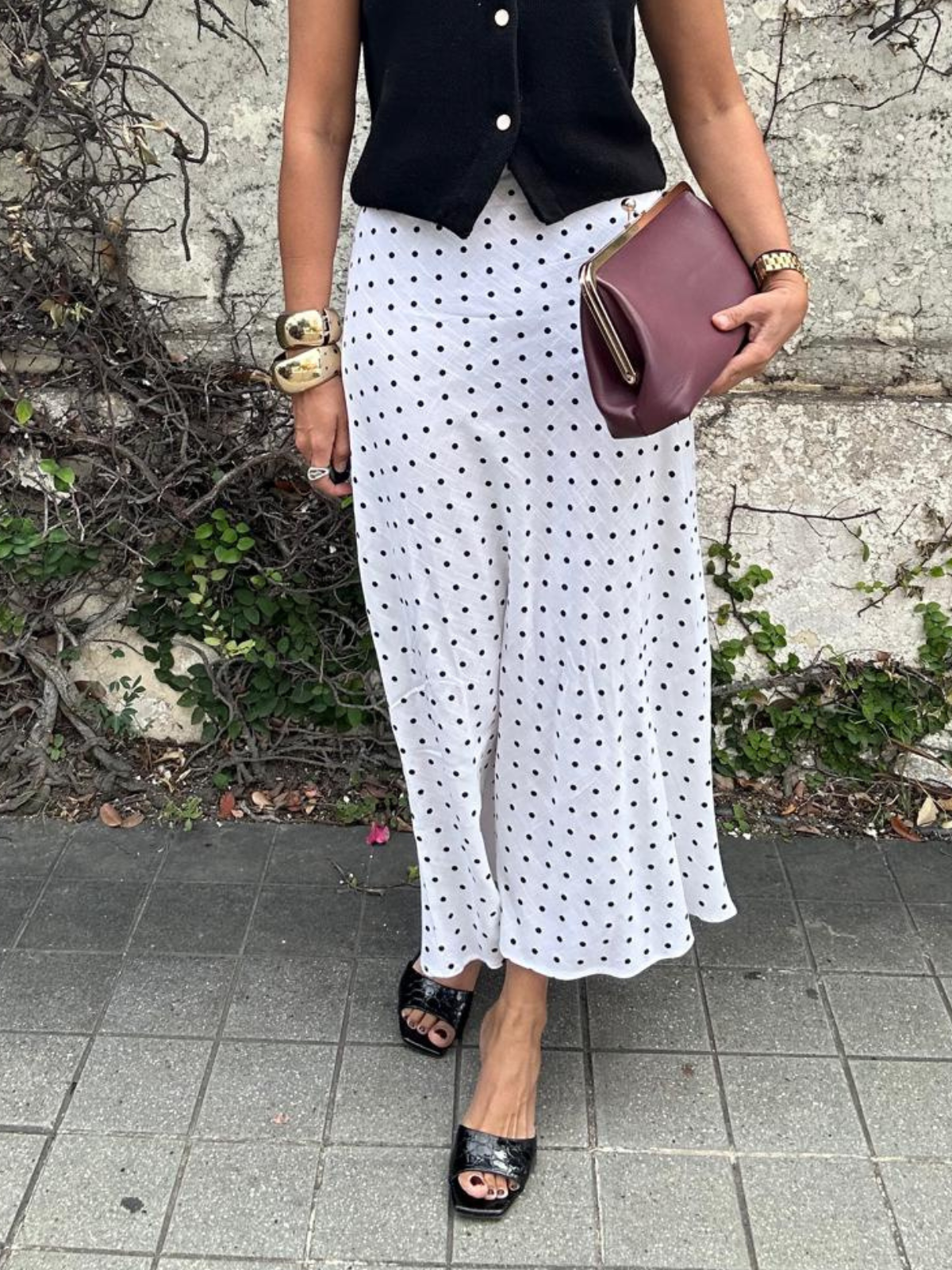 Dot by Dot Elegance Midi Skirt
