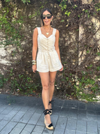 Heaven Sent Lace Trim Foldover Romper