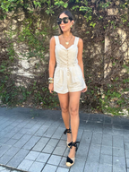 Heaven Sent Lace Trim Foldover Romper