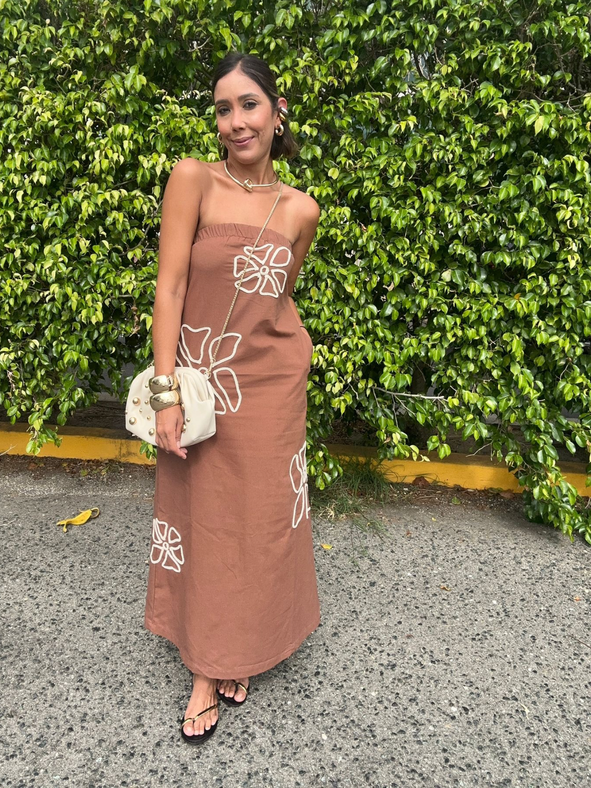 Serafina Embroidered Midi Dress