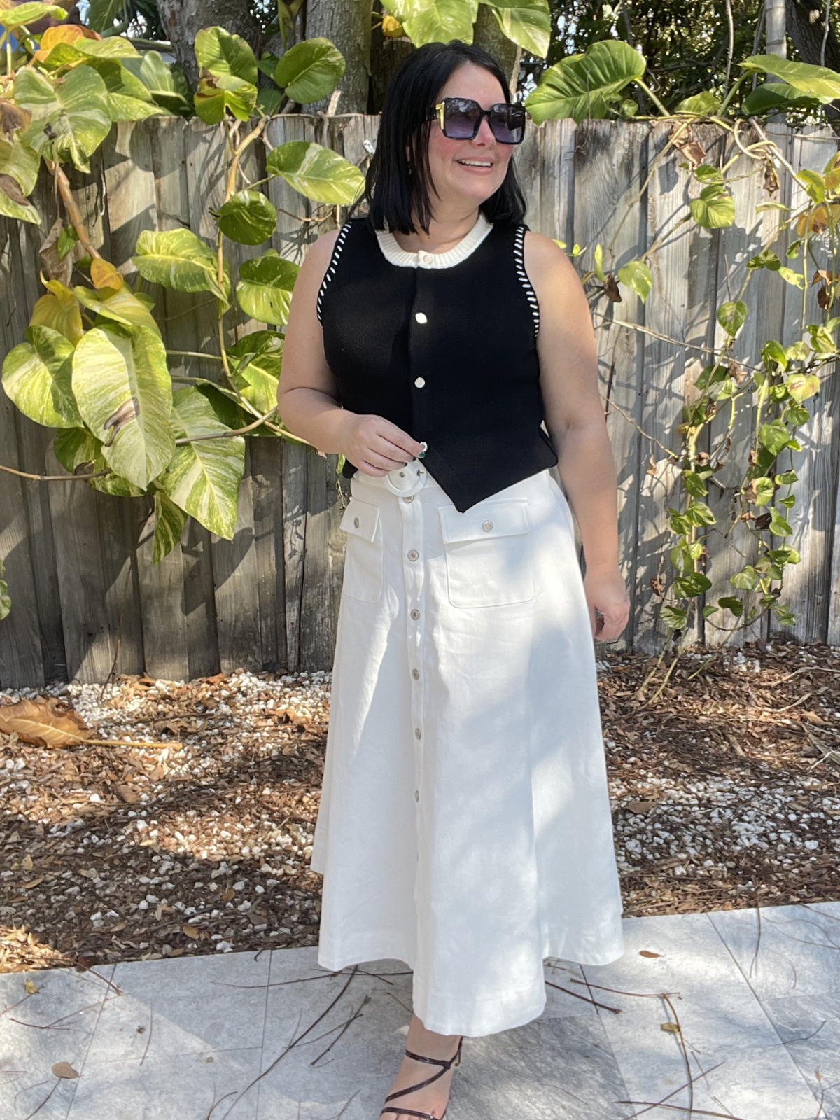 The Easy Edit Belted Midi Skirt