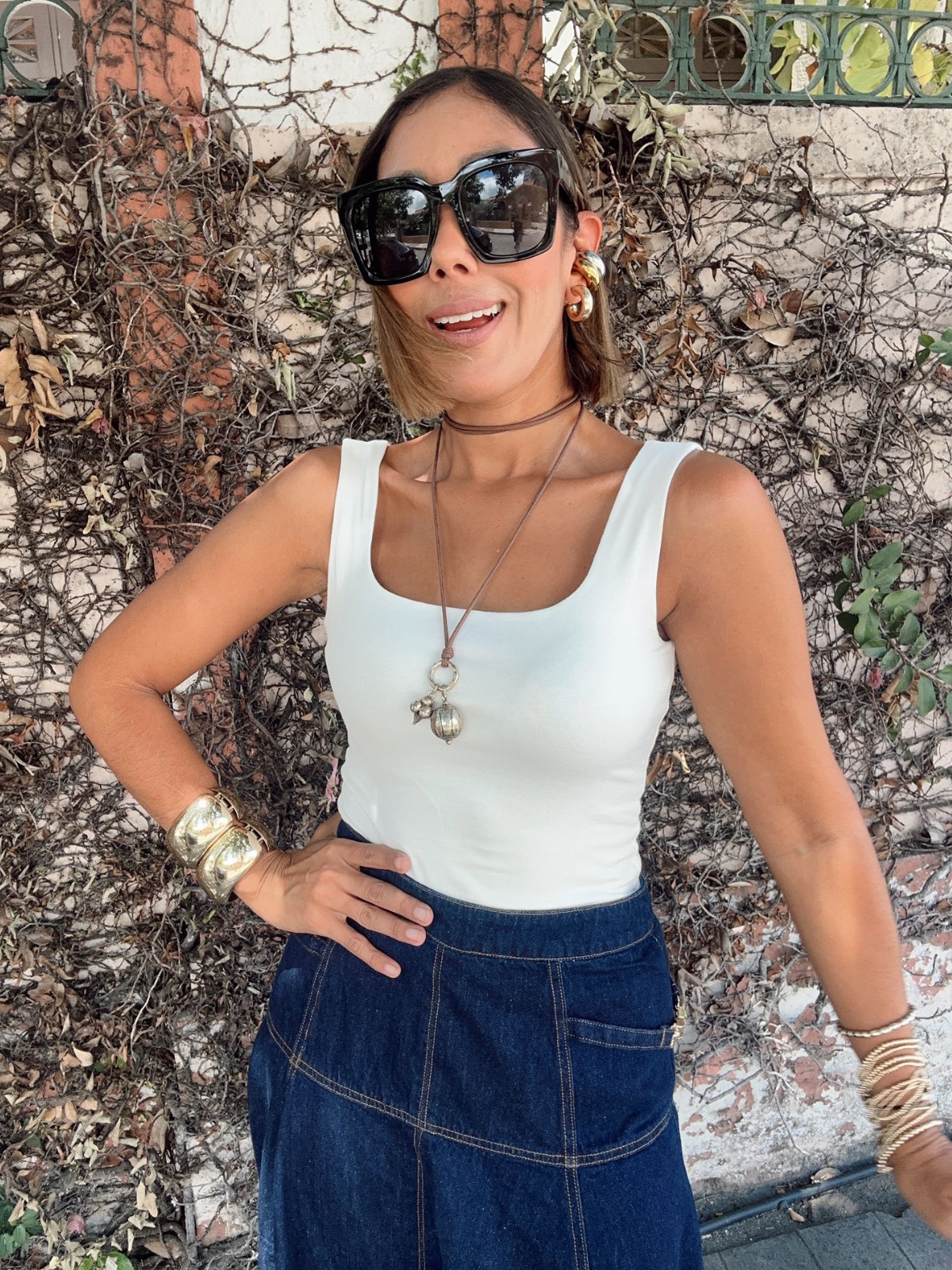 Square Neck Double Layered Women's Tank Top