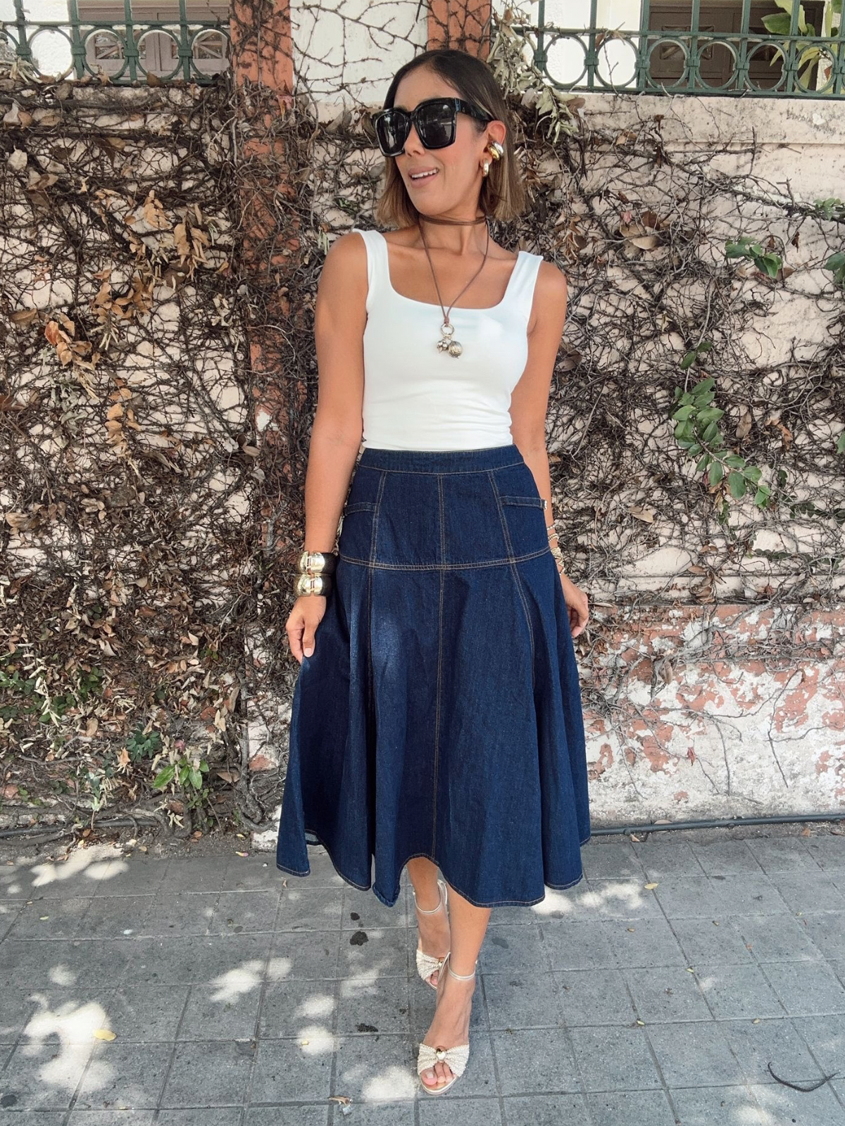 The Monroe Denim Circle Skirt