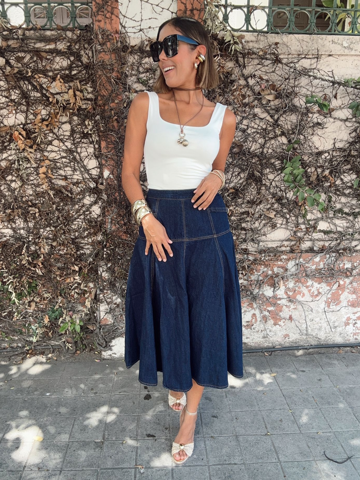 The Monroe Denim Circle Skirt