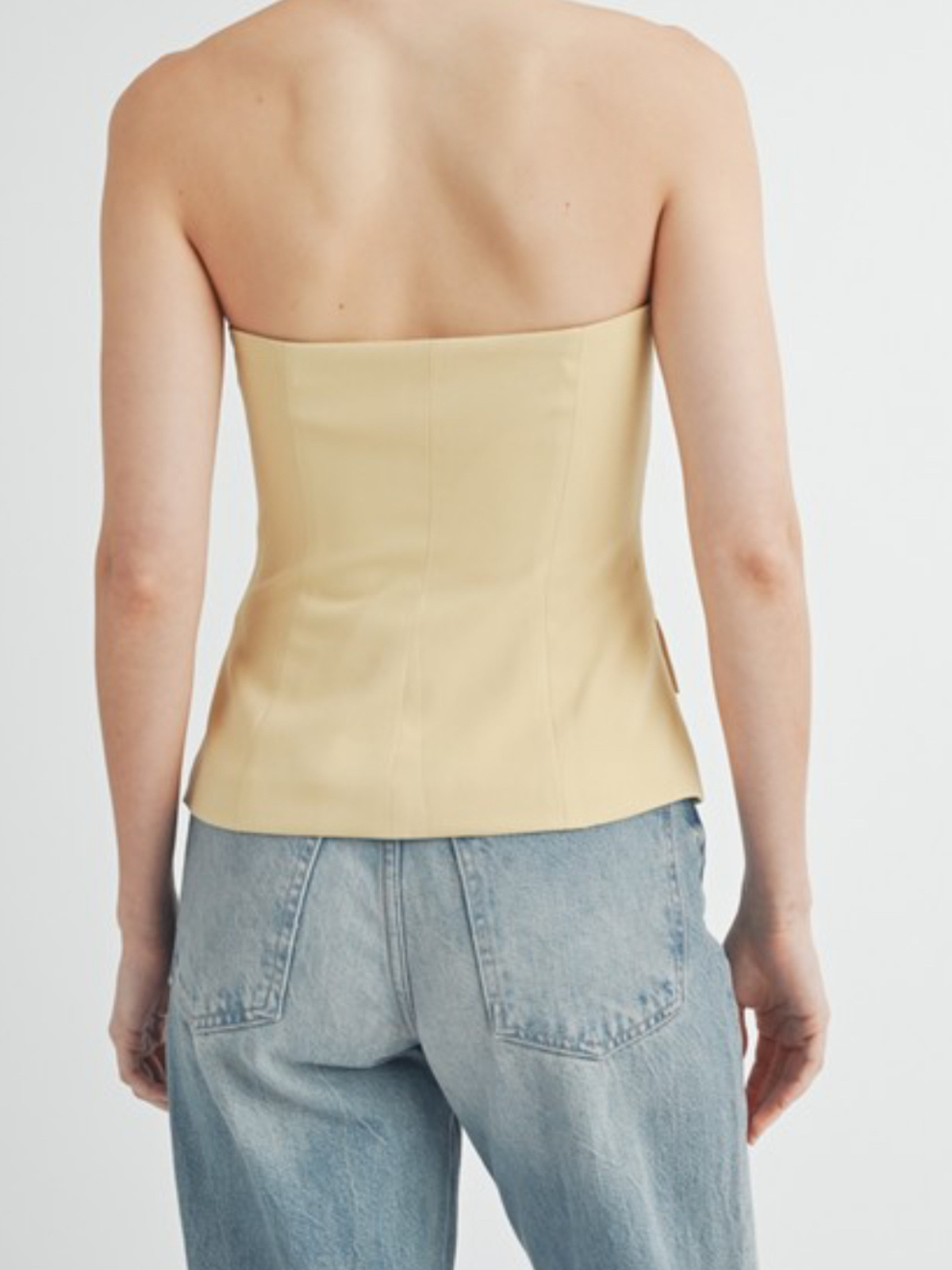 Buttercream Buttoned Corset Top