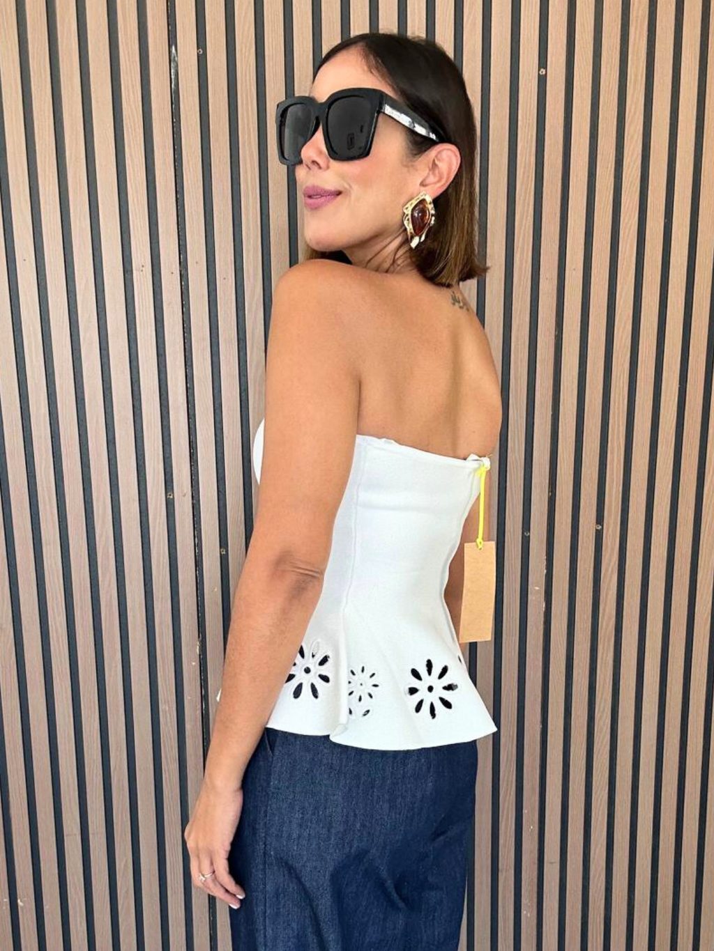 The Romantic Detail Peplum Knit Top