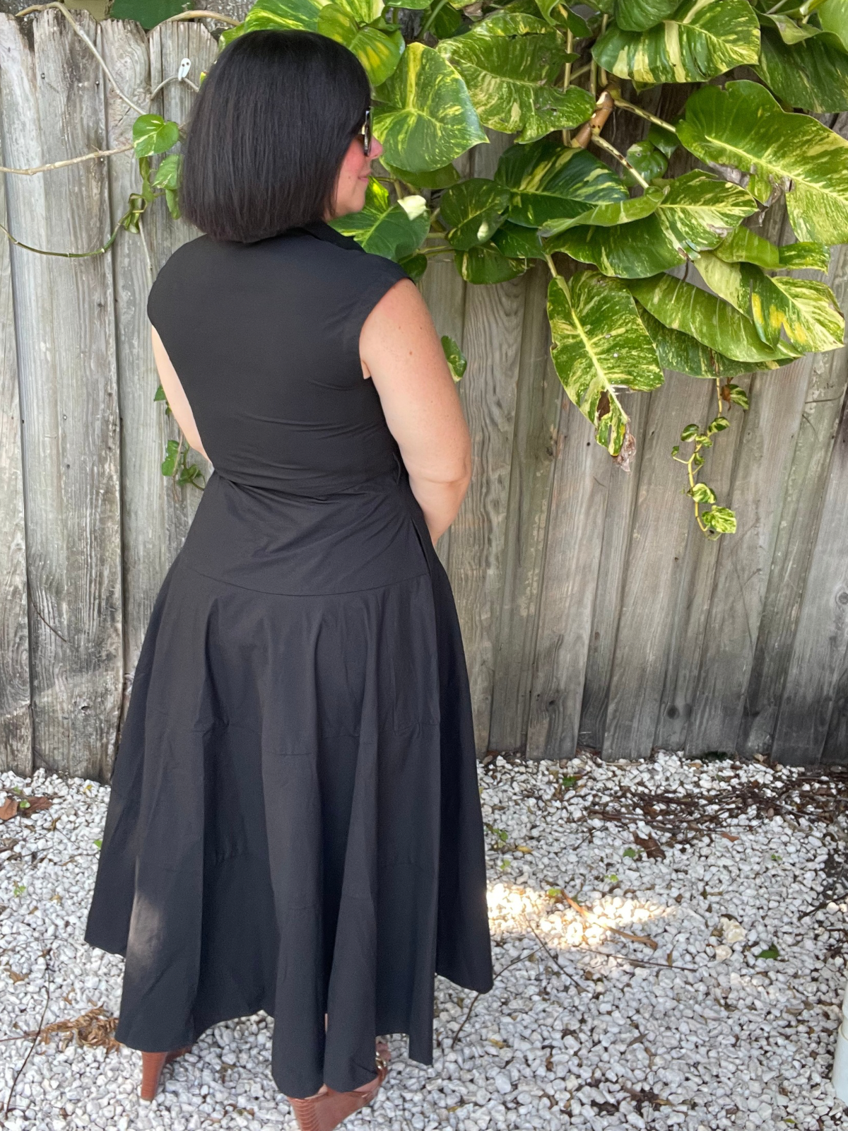 The Power Move Button Down Midi Dress