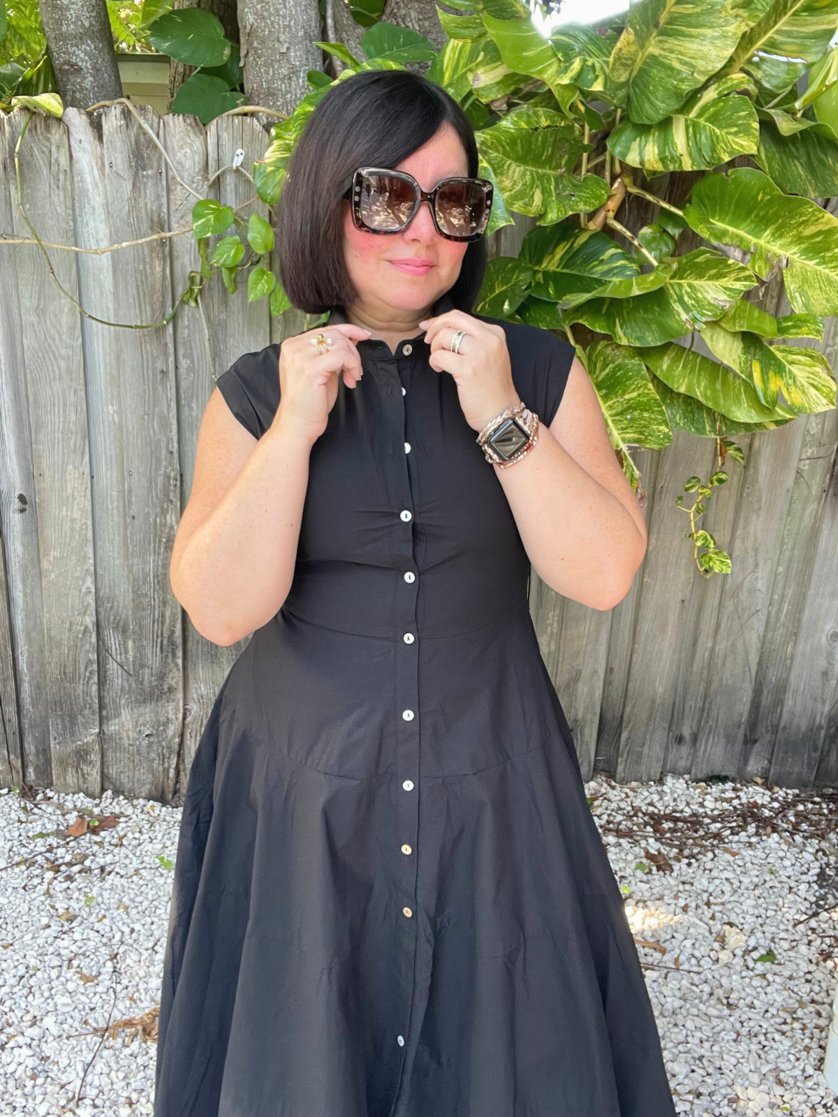 The Power Move Button Down Midi Dress