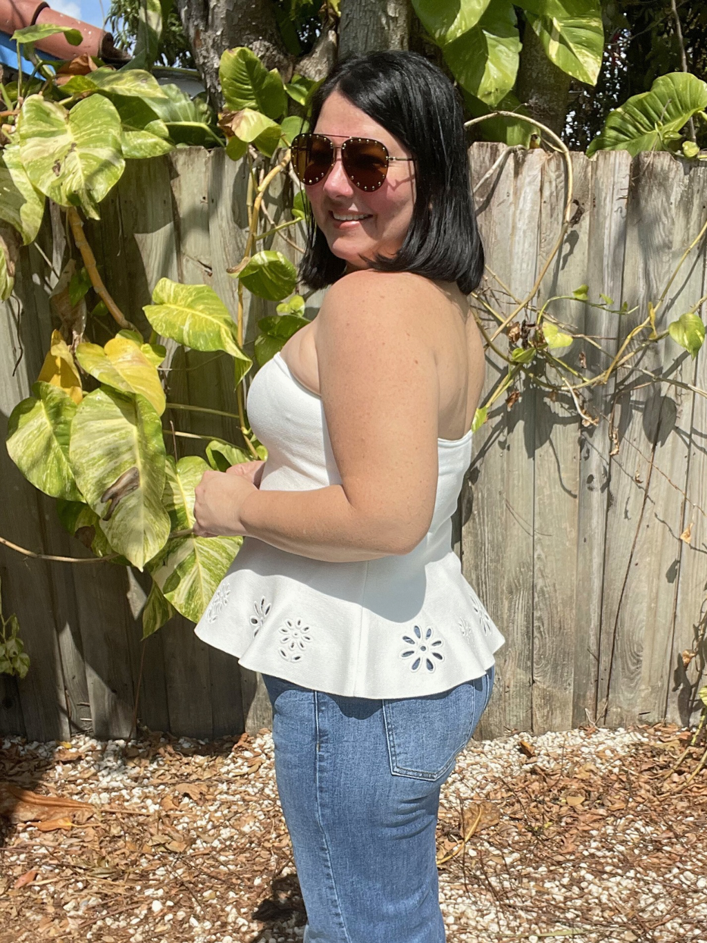 The Romantic Detail Peplum Knit Top