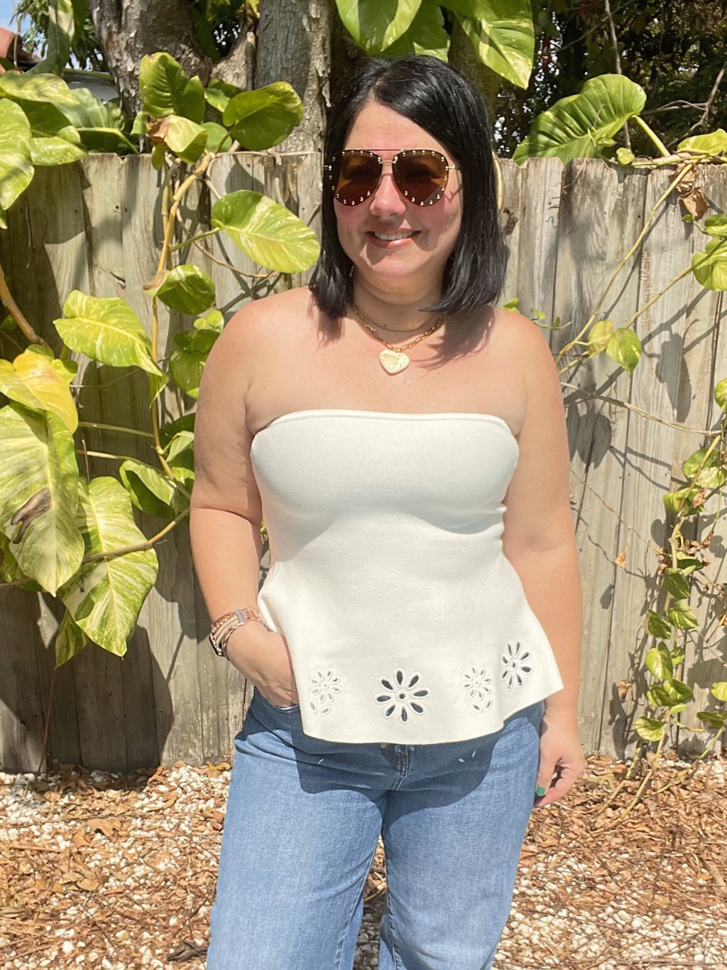 The Romantic Detail Peplum Knit Top