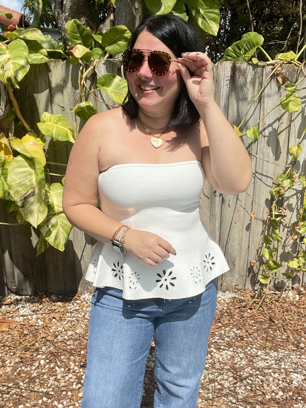 The Romantic Detail Peplum Knit Top