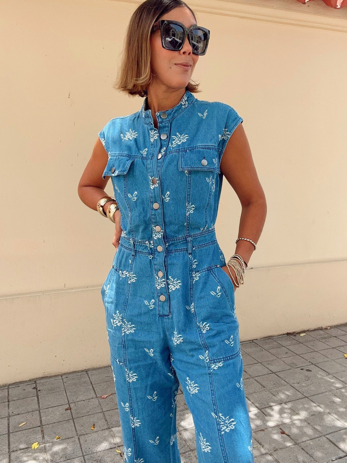 Rosie in Denim Jumpsuit