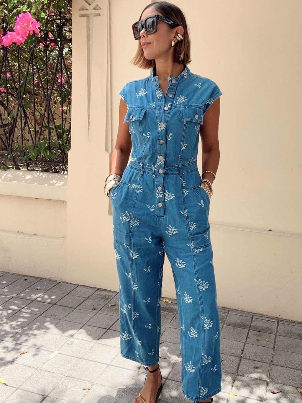 Rosie in Denim Jumpsuit