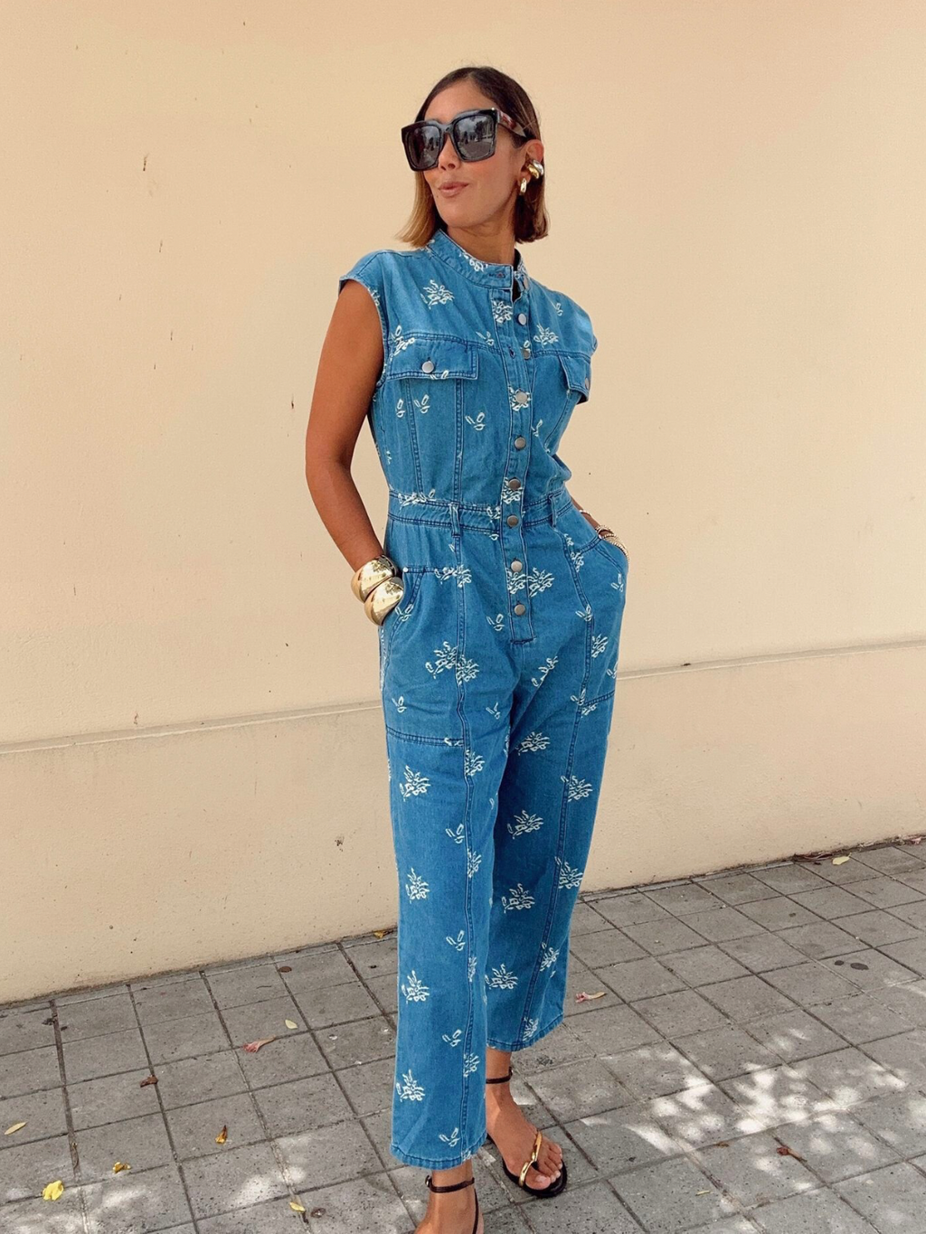 Rosie in Denim Jumpsuit