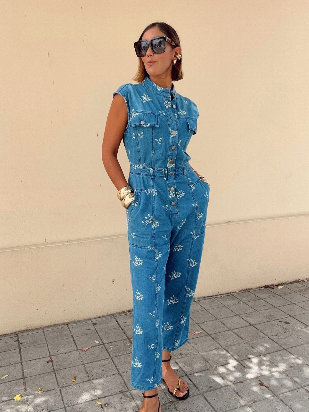 Rosie in Denim Jumpsuit