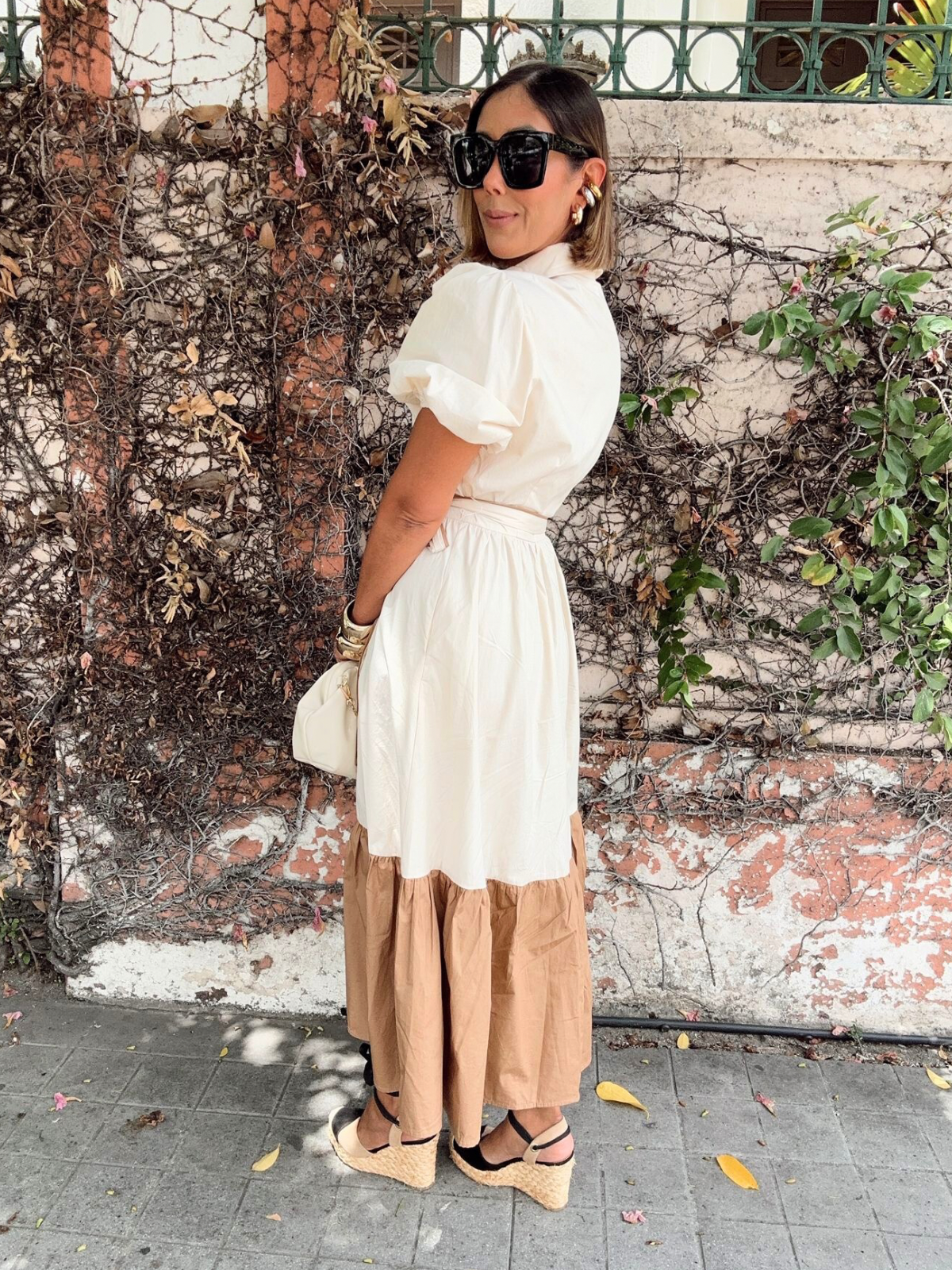 Coffee & Cream Midi Dress