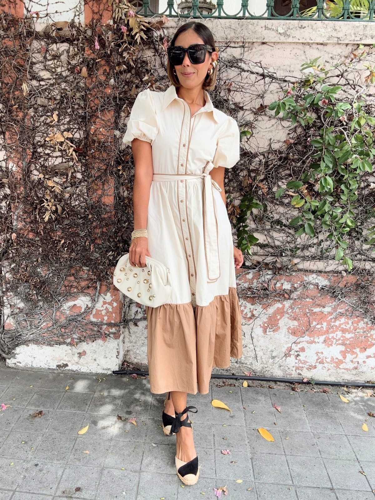 Coffee & Cream Midi Dress