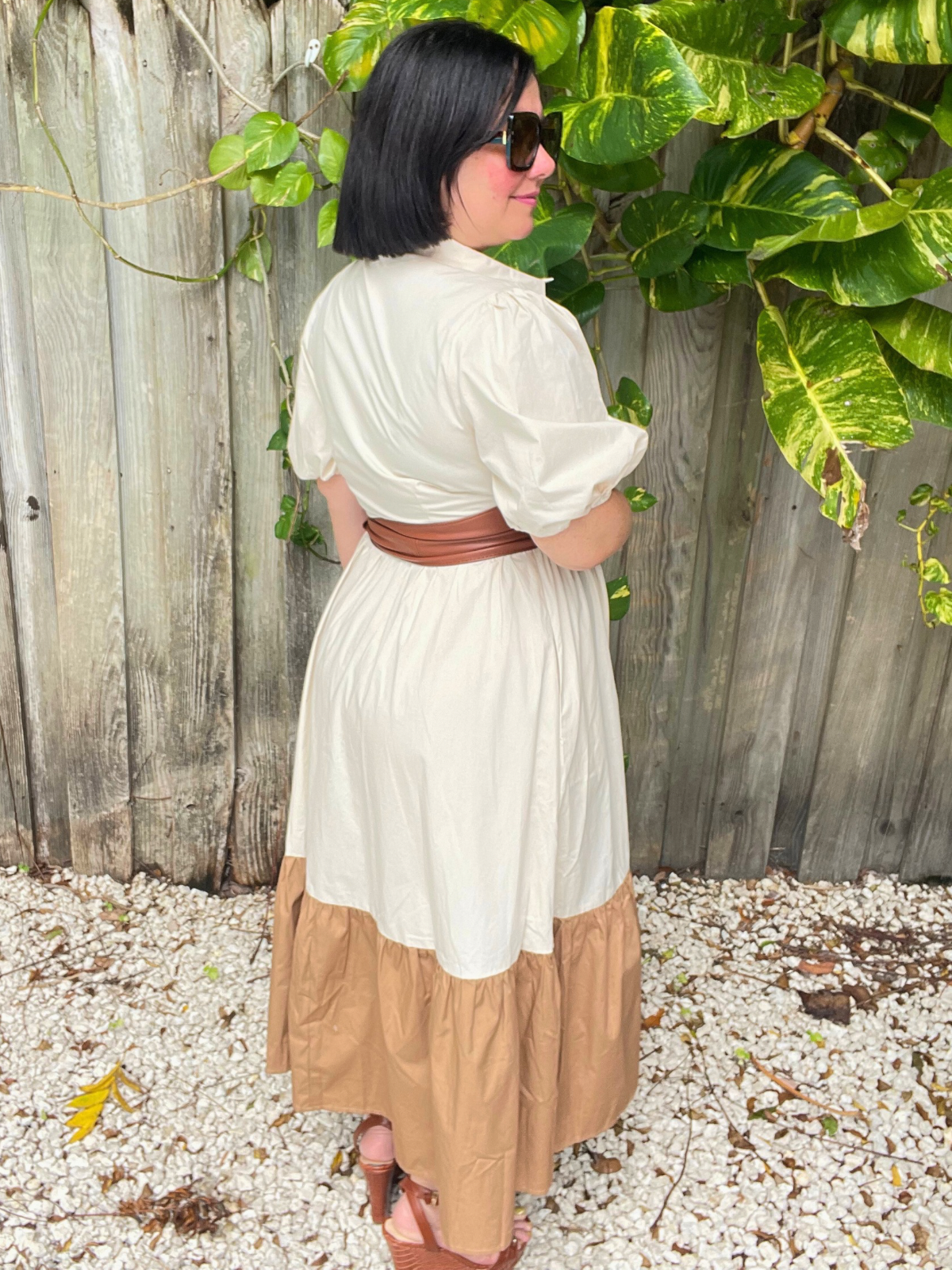 Coffee & Cream Midi Dress