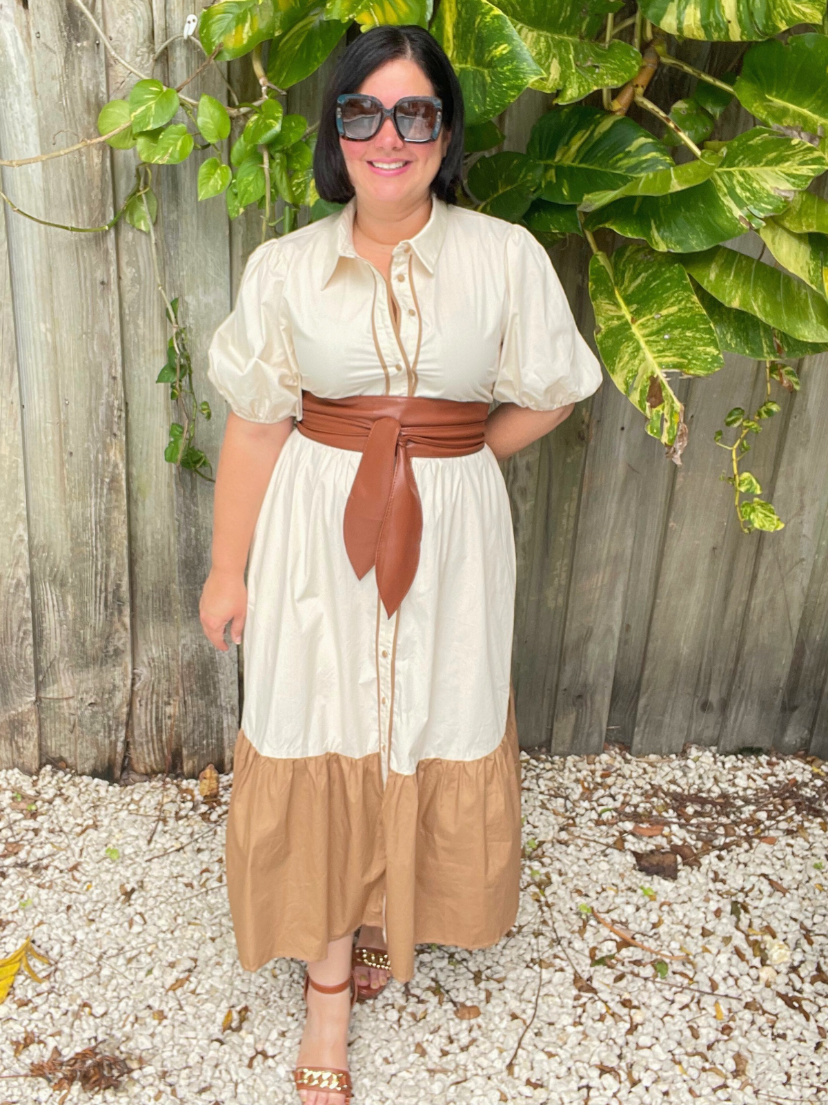 Coffee & Cream Midi Dress